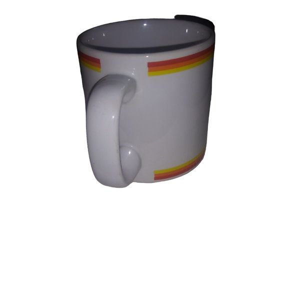 Vintage HOT STUFF Orange/Yellow/White Fire RUSS Coffee/Tea Mug Made in Korea - Picture 2 of 6